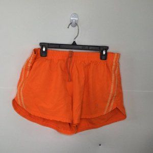 Danskin Now Active Shorts Women Large Orange Solid Drawstring Activewear